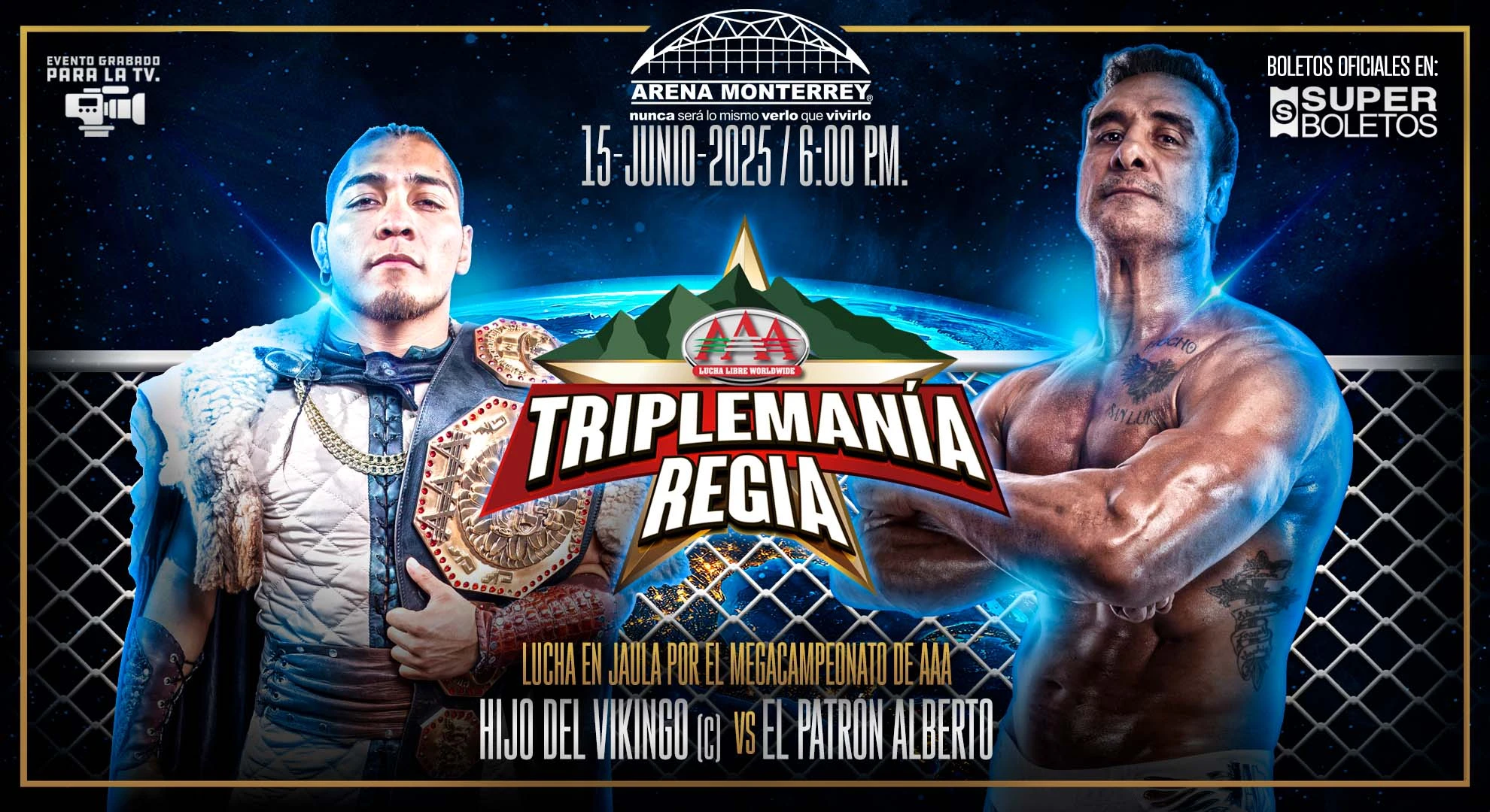 Vikingo vs El Patrón será en jaula por el Megacampeonato de AAA